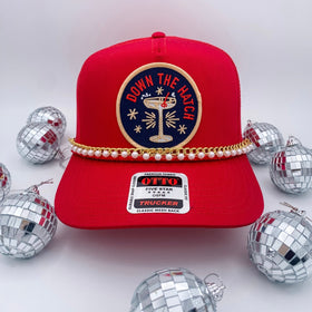 Down The Hatch Red- Trucker Hat