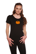 Spun Bamboo Pumpkin Women's Bamboo/Cotton Short Sleeve Scoop Neck Printed T-Shirt — main product shot