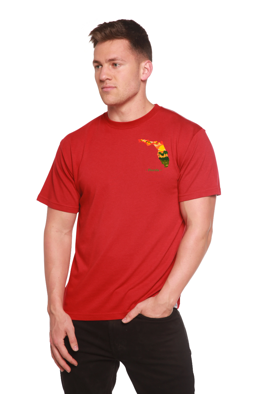 Spun Bamboo Florida Men's Bamboo Short Sleeve Graphic T-Shirt — alternative angle