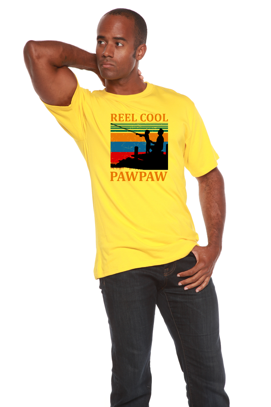 Spun Bamboo Real Cool Pawpaw Men's Bamboo Viscose/Organic Cotton Short Sleeve Printed T-Shirt — packaging