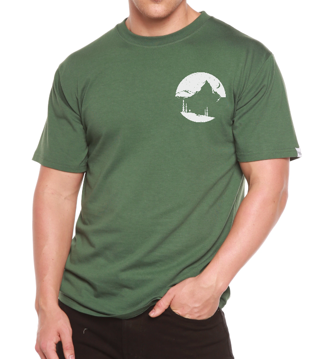 Spun Bamboo Explore More Men's Bamboo Viscose/Organic Cotton Printed T-Shirt — main product shot