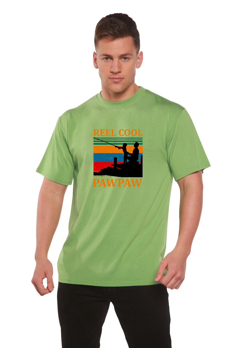 Spun Bamboo Real Cool Pawpaw Men's Bamboo Viscose/Organic Cotton Short Sleeve Printed T-Shirt — main product shot
