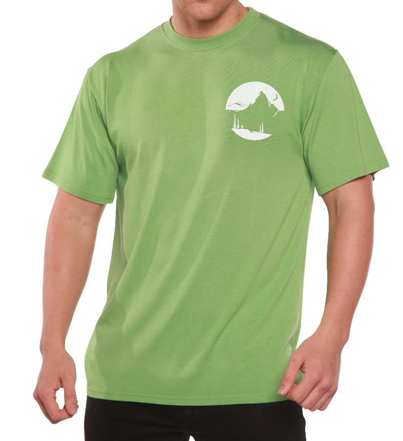 Spun Bamboo Explore More Men's Bamboo Viscose/Organic Cotton Printed T-Shirt — lifestyle context