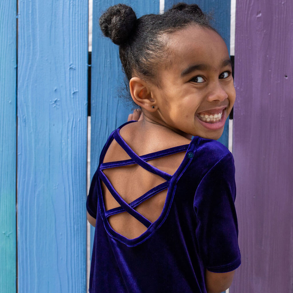 Princess Awesome & Boy Wonder Dragon Ballerina Style Short Sleeve Dress with Pockets and Detachable Wings — detail shot 9