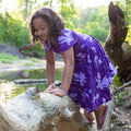 Princess Awesome & Boy Wonder "Purple Reign" Dragons Short Sleeve Super Twirler Play Dress with Pockets — main product shot