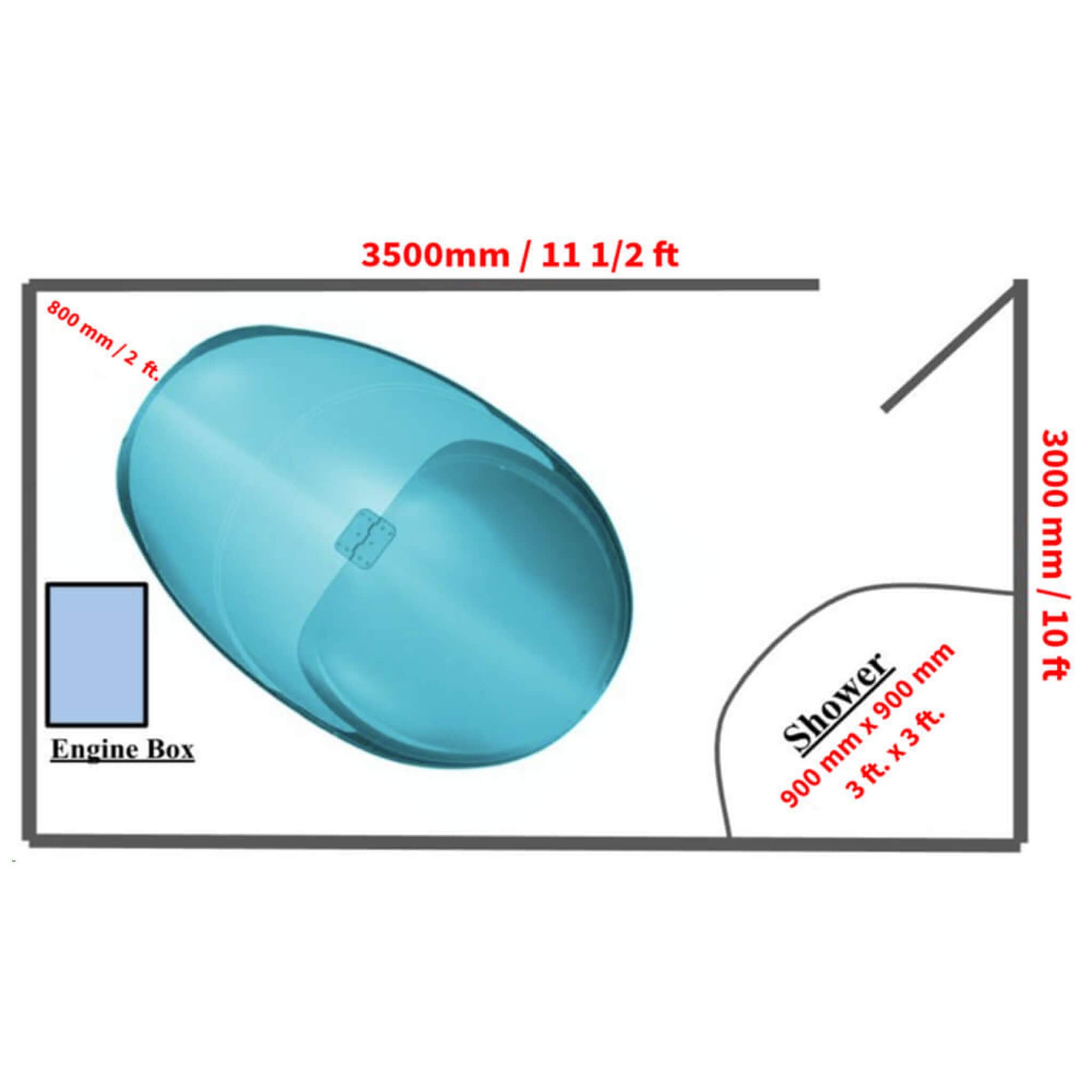 Dreampod Sport Commercial Home Flotation Sensory Isolation Tank Pod Spa [DPFP205WPE] (SAK25948) – SAKSBY WHOLESALE, view 7