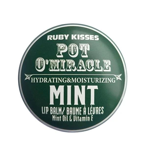 Ruby Kisses Lip Revitalizer Mint - Natural Moisturizing Lip Care with Peppermint Oil