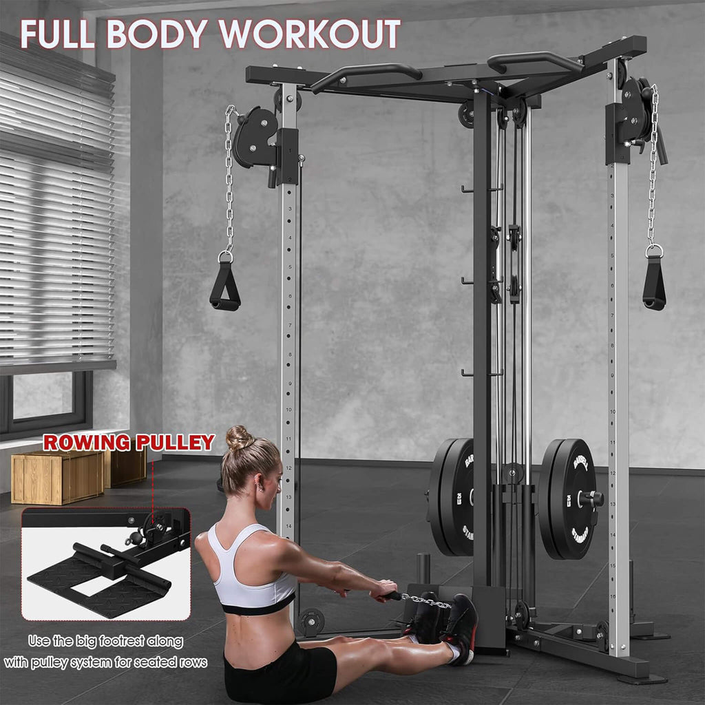 Rovix Dual Pulley Cable Crossover Machine With Pull Up And LAT Bar (SAK98124) – SAKSBY WHOLESALE, view 3