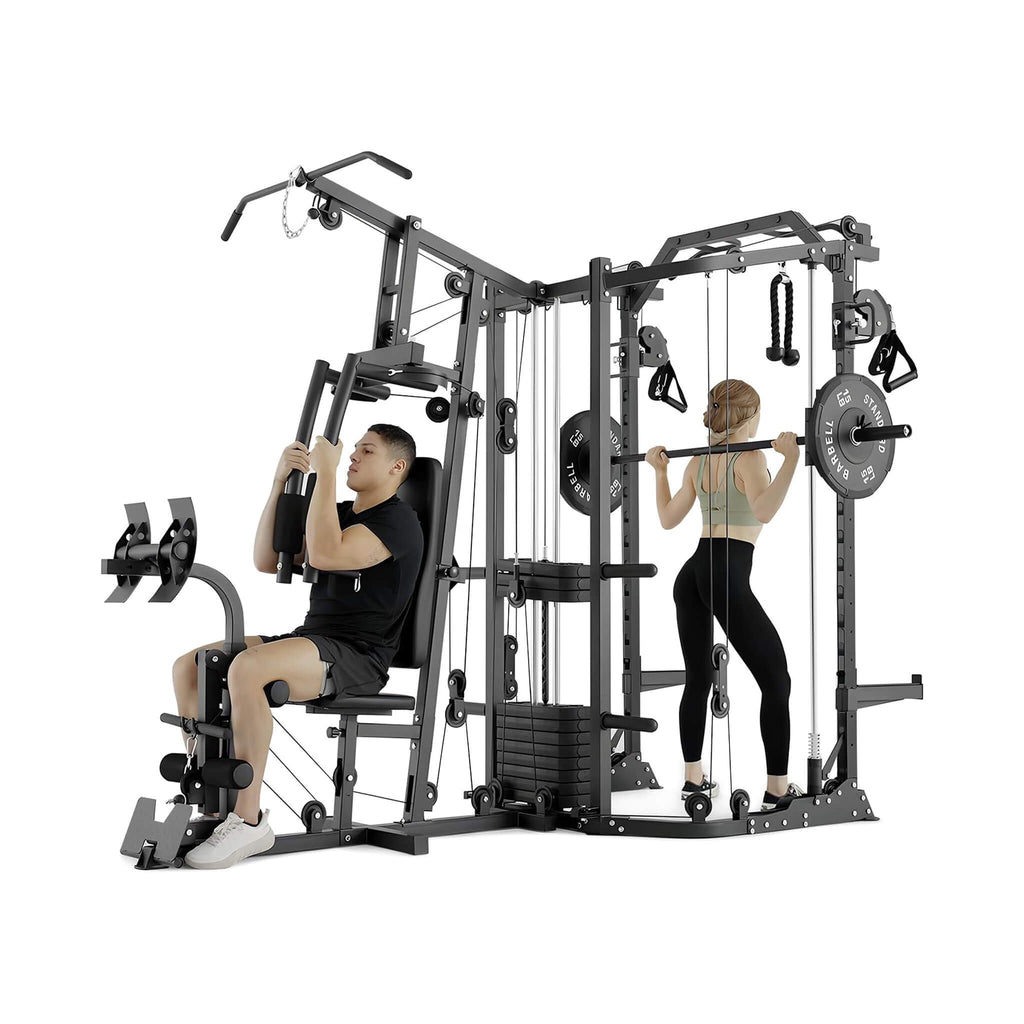 Rovix Dual Station Smith Machine With Cable Crossover Home Gym (SAK24079) – SAKSBY WHOLESALE, view 3