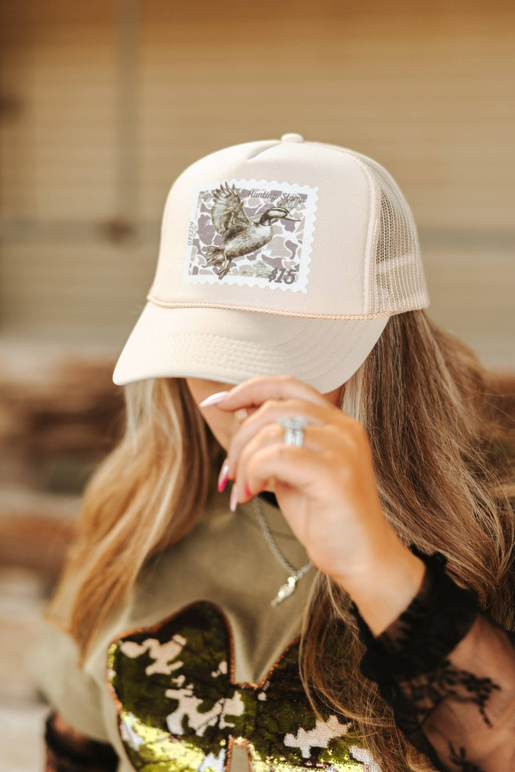 Wild Junkie Duck Stamp Trucker Hat — main product shot