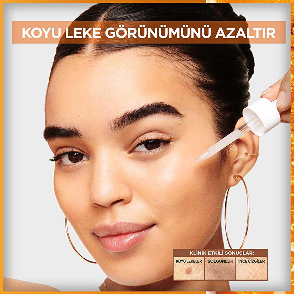 Garnier Vitamin C Face Serum - Brightening & Anti-aging Night Serum with Hyaluronic Acid