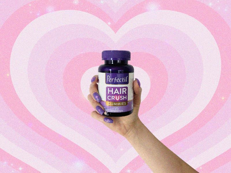Vitabiotics Perfectil Hair Crush 60 Gummies - Promotes Healthy Hair Growth with Vitamins & Minerals