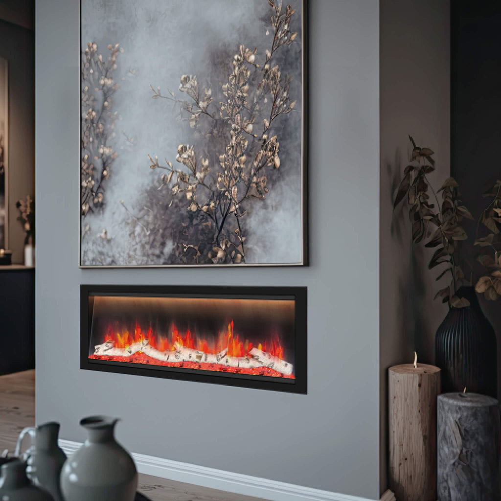 Dynasty Allegro 58-Inch Smart Linear Electric Fireplace With Heater Timer Settings [DY-BFM58] (SAK23948) – SAKSBY WHOLESALE, 