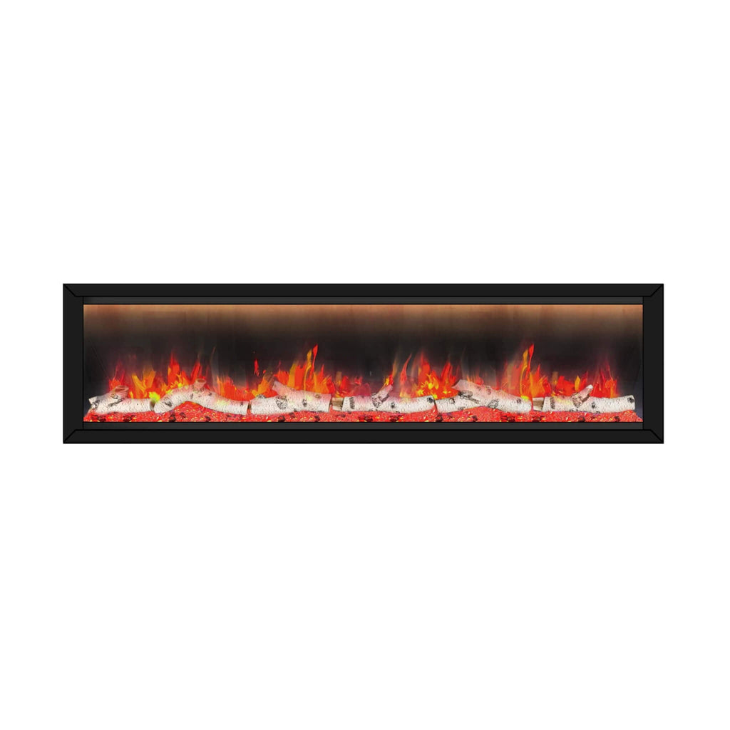Dynasty Allegro 76-Inch Black Smart Linear Electric Fireplace [DY-BFM76] (SAK56392) – SAKSBY WHOLESALE