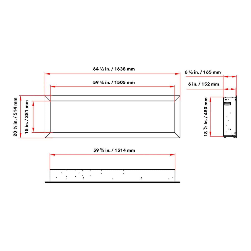 Dynasty Cascade 64-Inch Smart Linear Electric Fireplace With Front Facing Heater [DY-BTX64] (SAK15932) – SAKSBY WHOLESALE, vi