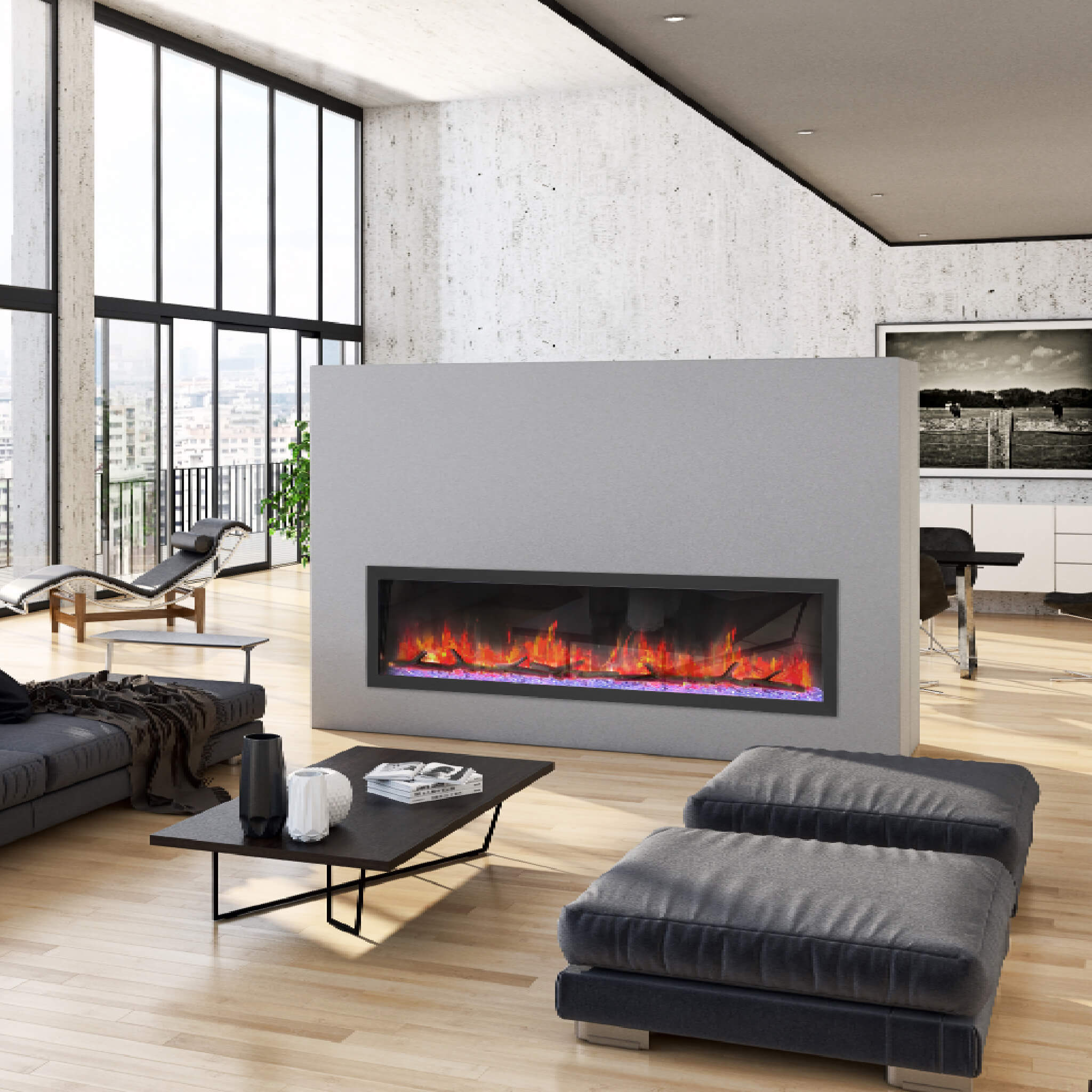 Dynasty Cascade 74-Inch Smart Linear Electric Fireplace [DY-BTX74] (SAK61984) – SAKSBY WHOLESALE, view 12