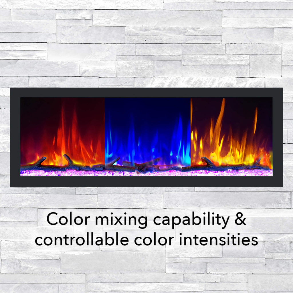 Dynasty Cascade 52-Inch Recessed Smart Linear Electric Fireplace With Dynasty App [DY-BTX52] (SAK73485) – SAKSBY WHOLESALE, v