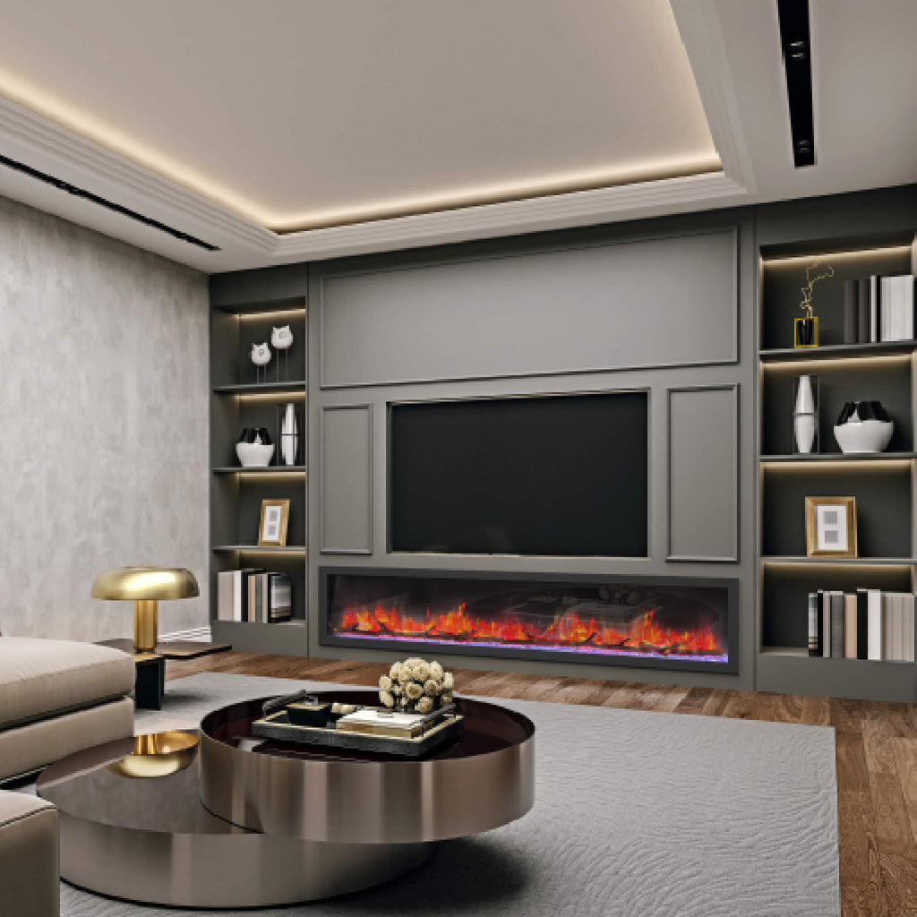 Dynasty Cascade 82-Inch Recessed Linear Electric Fireplace [DY-BTX82] (SAK30567) – SAKSBY WHOLESALE, view 8