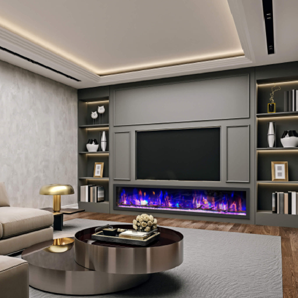 Dynasty Cascade 82-Inch Recessed Linear Electric Fireplace [DY-BTX82] (SAK30567) – SAKSBY WHOLESALE, view 10