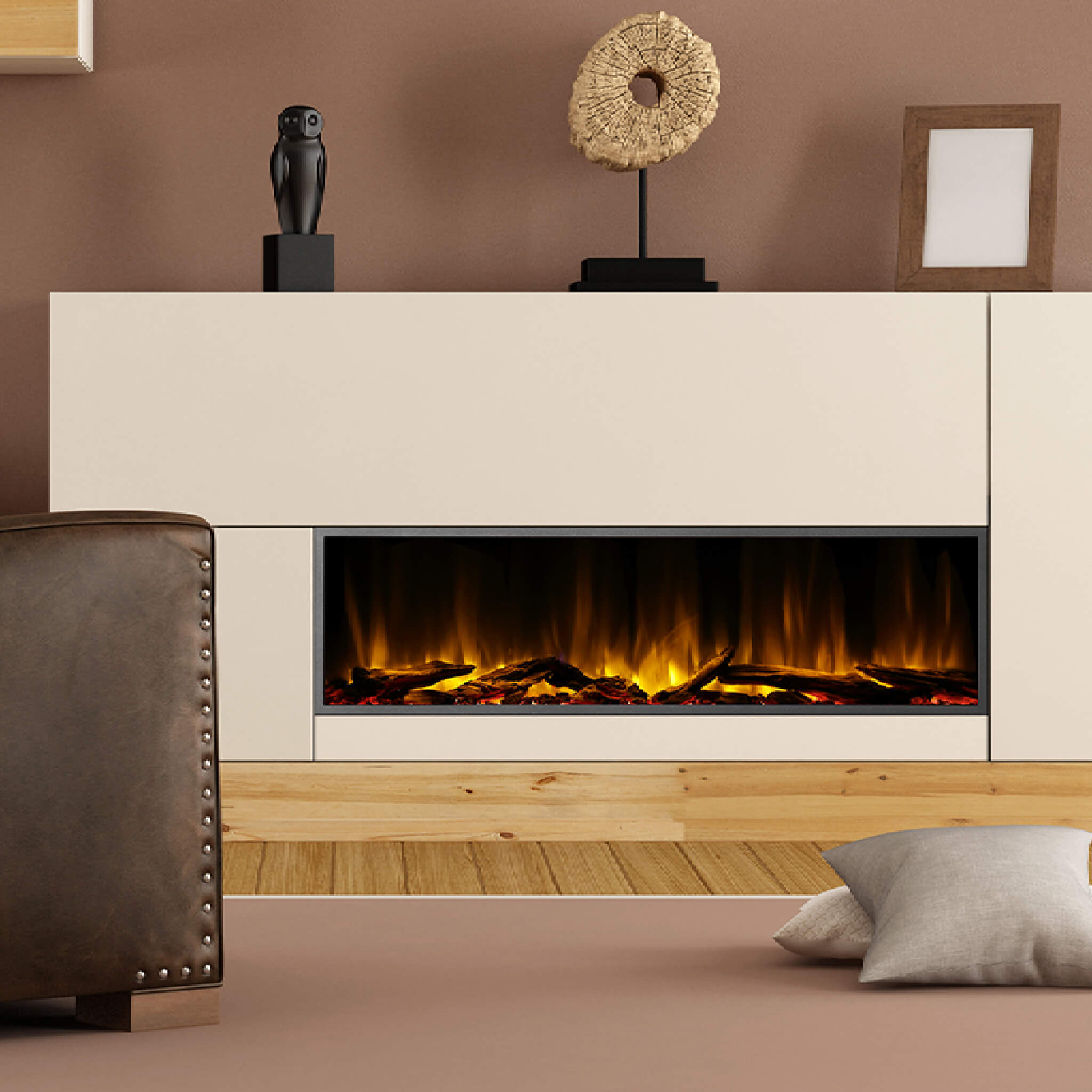 Dynasty Harmony 57-Inch Recessed Smart Linear Electric Fireplace With Remote Control [DY-BEF57] (SAK41756) – SAKSBY WHOLESALE
