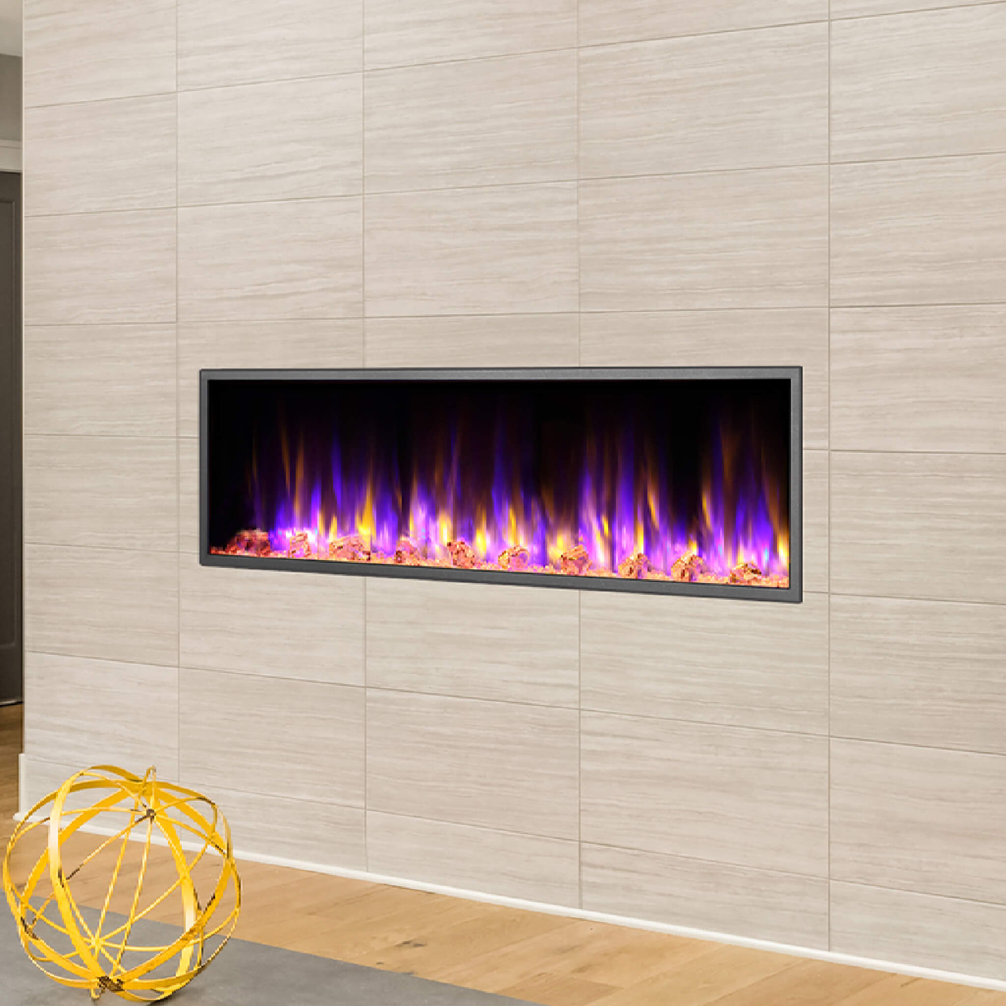 Dynasty Harmony 57-Inch Recessed Smart Linear Electric Fireplace With Remote Control [DY-BEF57] (SAK41756) – SAKSBY WHOLESALE