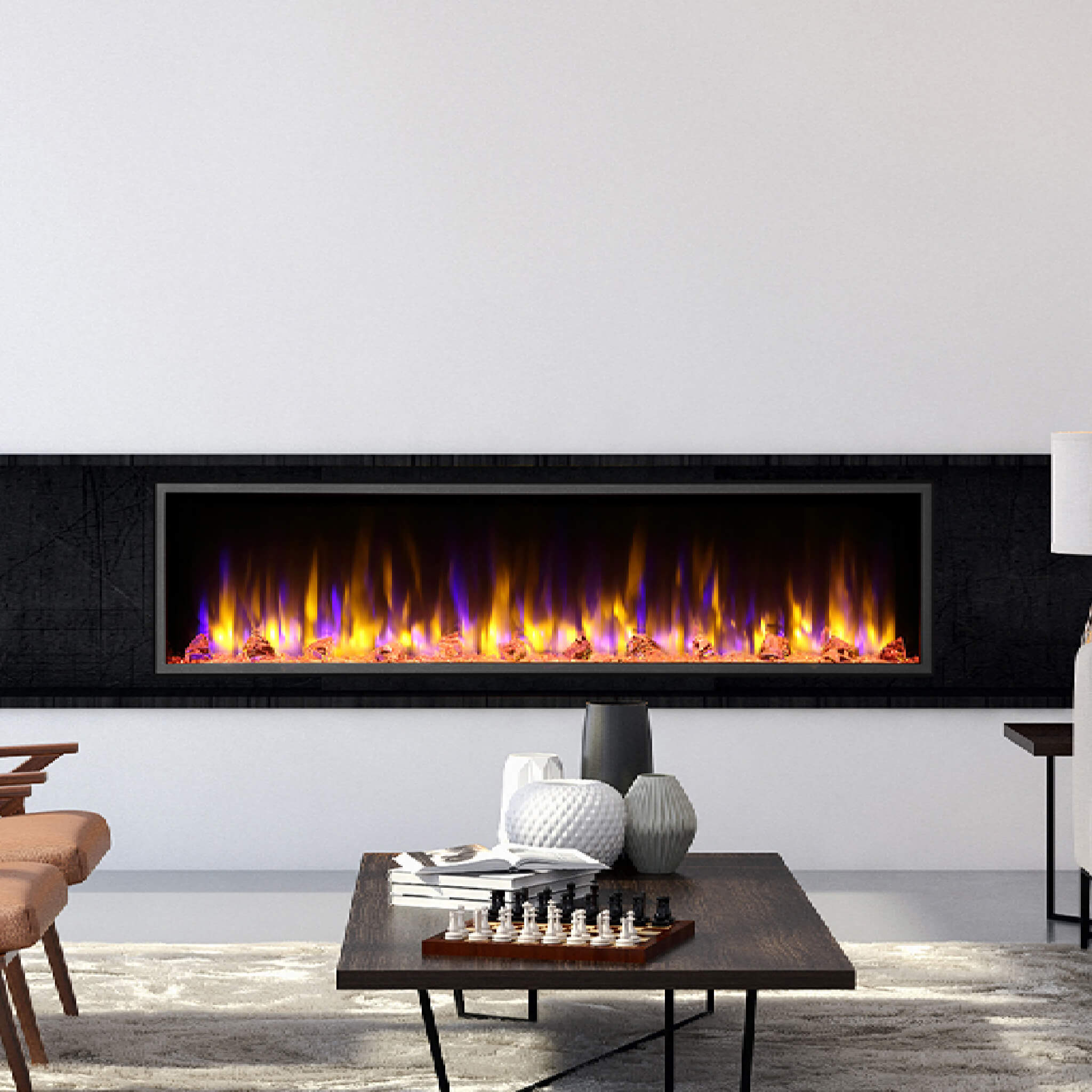 Dynasty Harmony 64-Inch Recessed Smart Linear Electric Fireplace [DY-BEF64] (SAK25894) – SAKSBY WHOLESALE, view 4
