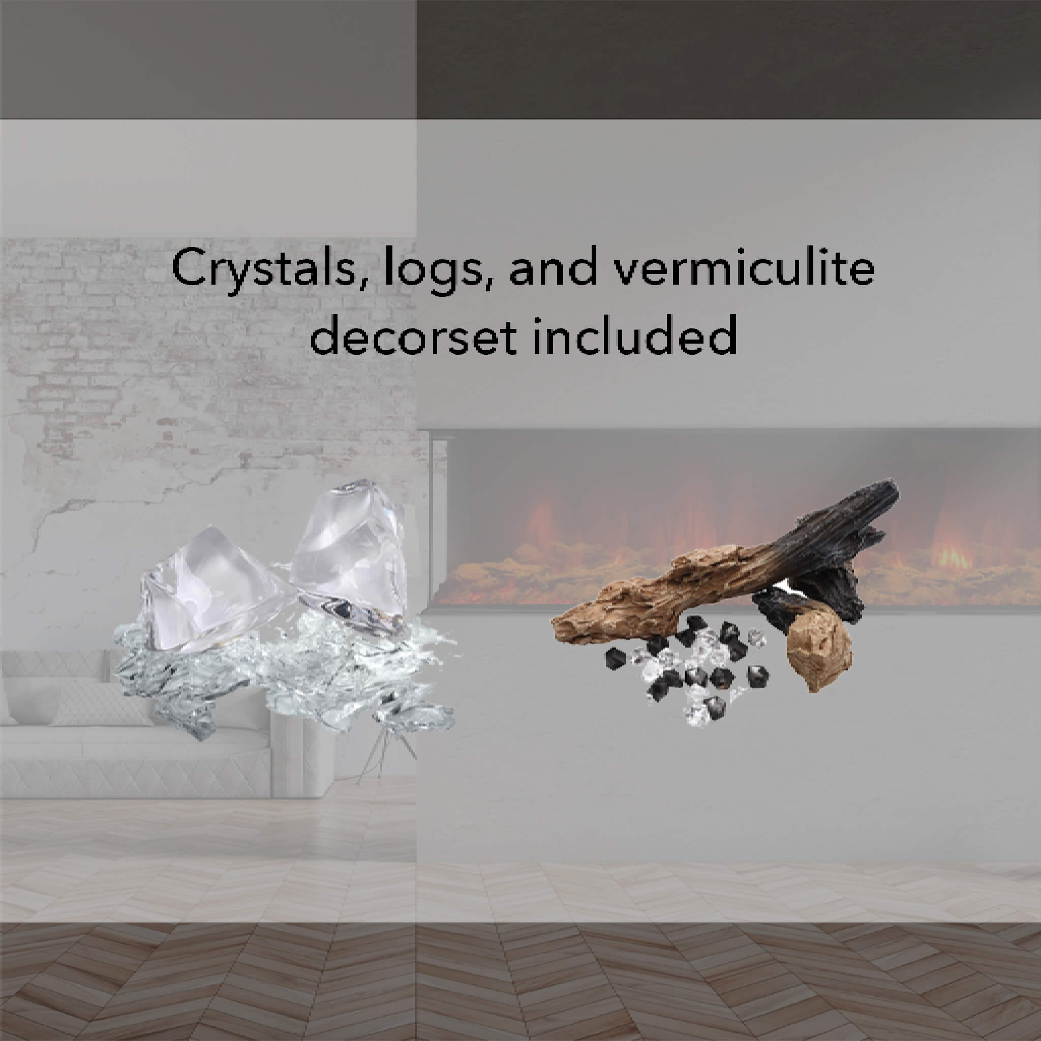 Dynasty Melody 35-Inch Multi-Sided Smart Electric Fireplace With Auto Shut Off [DY-BTS35] (SAK87490) – SAKSBY WHOLESALE, view