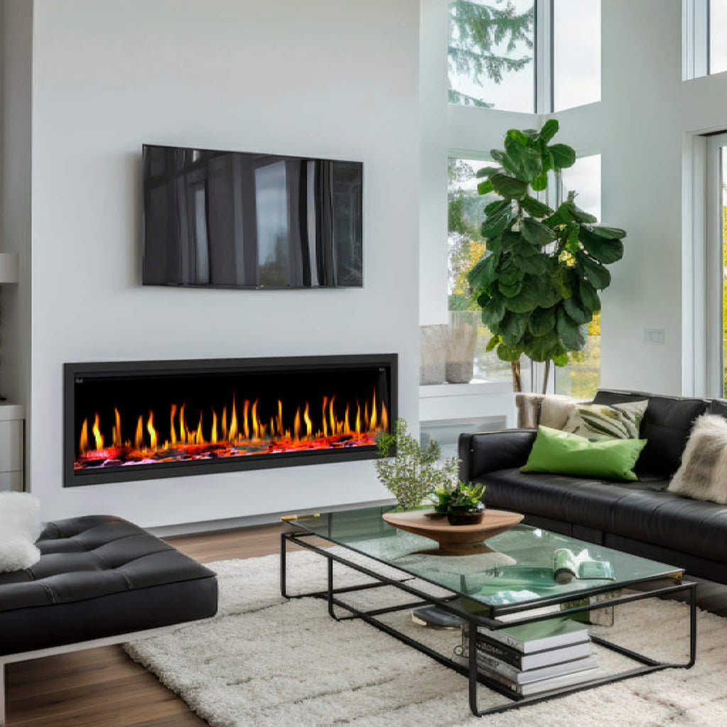 Dynasty Tempo 63-Inch Virtual Linear Electric Fireplace With Multifunction Remote Control [DY-FVX63] (SAK20385) – SAKSBY WHOL