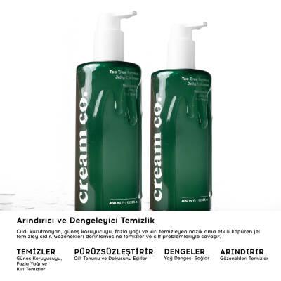 Cream Co. Tea Tree Balance Jelly Cleanser - Gentle Vegan Skincare for Balanced Skin