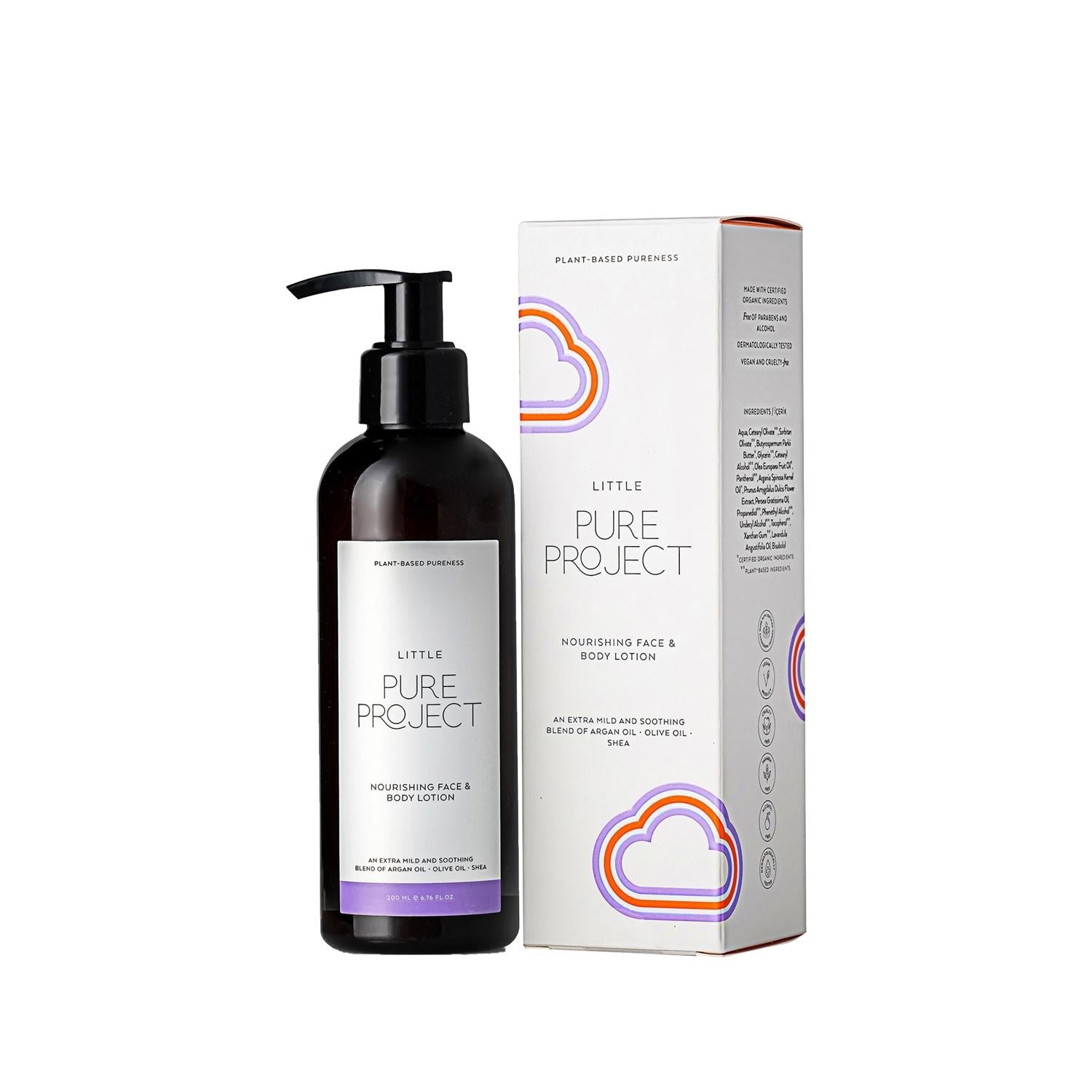 Little Pure Project Moisturizing Face and Body Lotion - 200ml, Hydrating & Gentle for Sensitive Skin