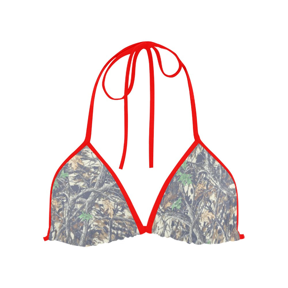 Luckless Outfitters Faded Camo Triangle Bikini Top — in-use photo