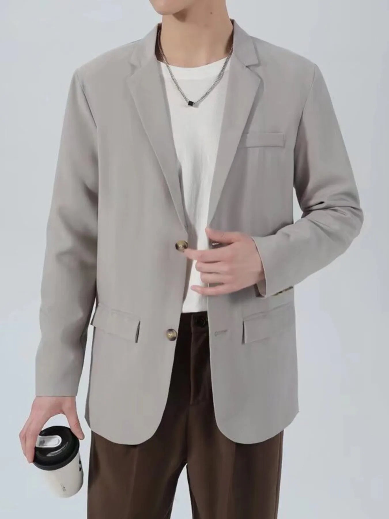 Men's Plus Size Classic Fit Two-Button Blazer