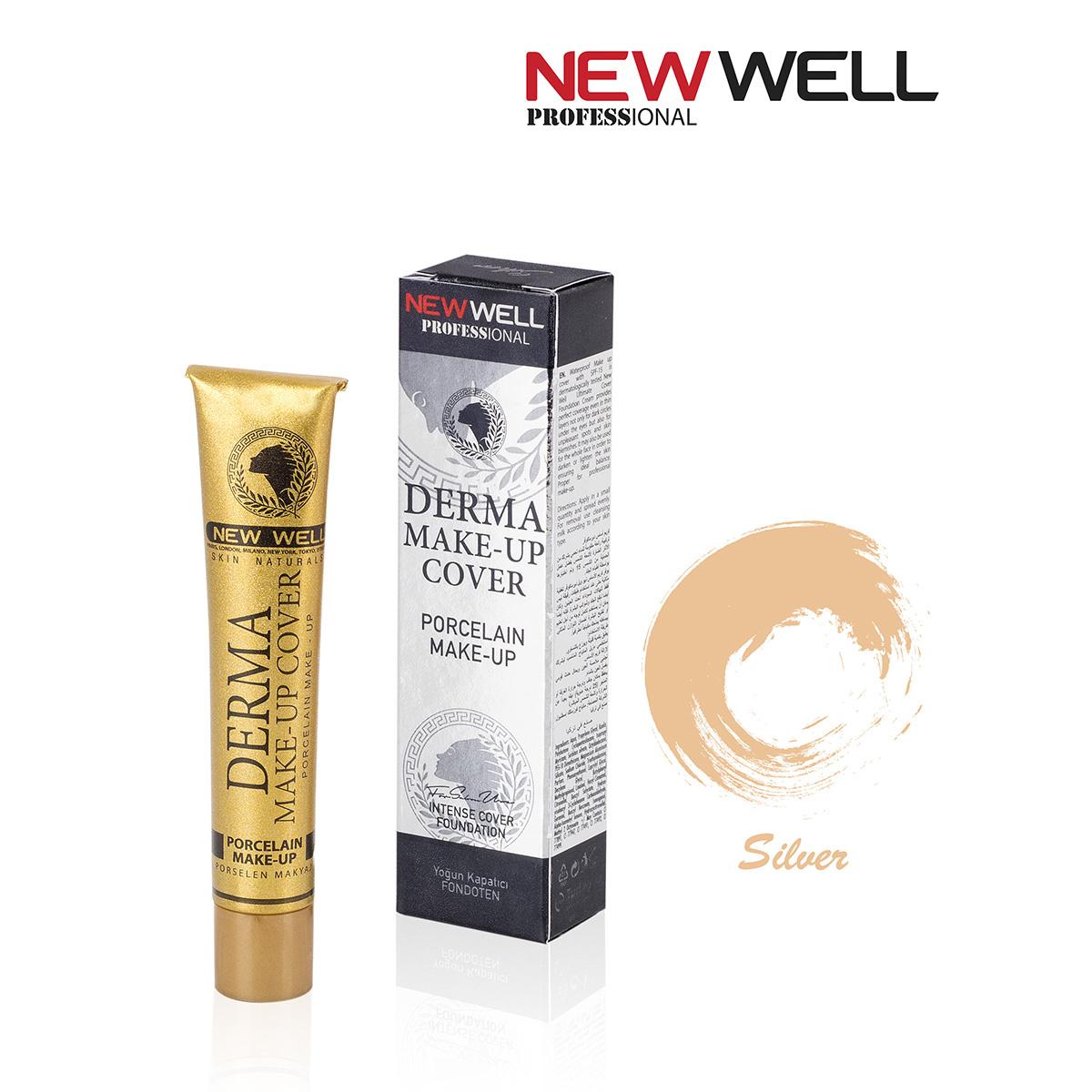New Well Derma Cover: Full Coverage Foundation with SPF 15 - Long Lasting & Dermatologist Recommended for a Flawless, Water-Resistant Finish