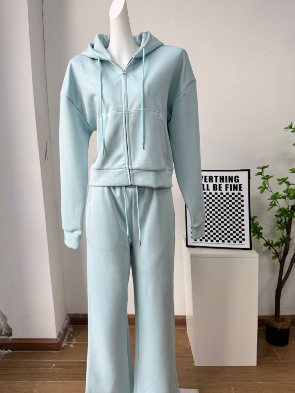 Zip-Up Hoodie and Sweatpants Set