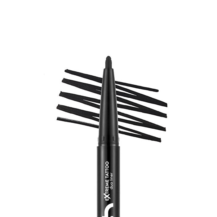 Flormar Extreme Tattoo Duo Eyeliner & Gel Pencil - 001 Black | High Pigment