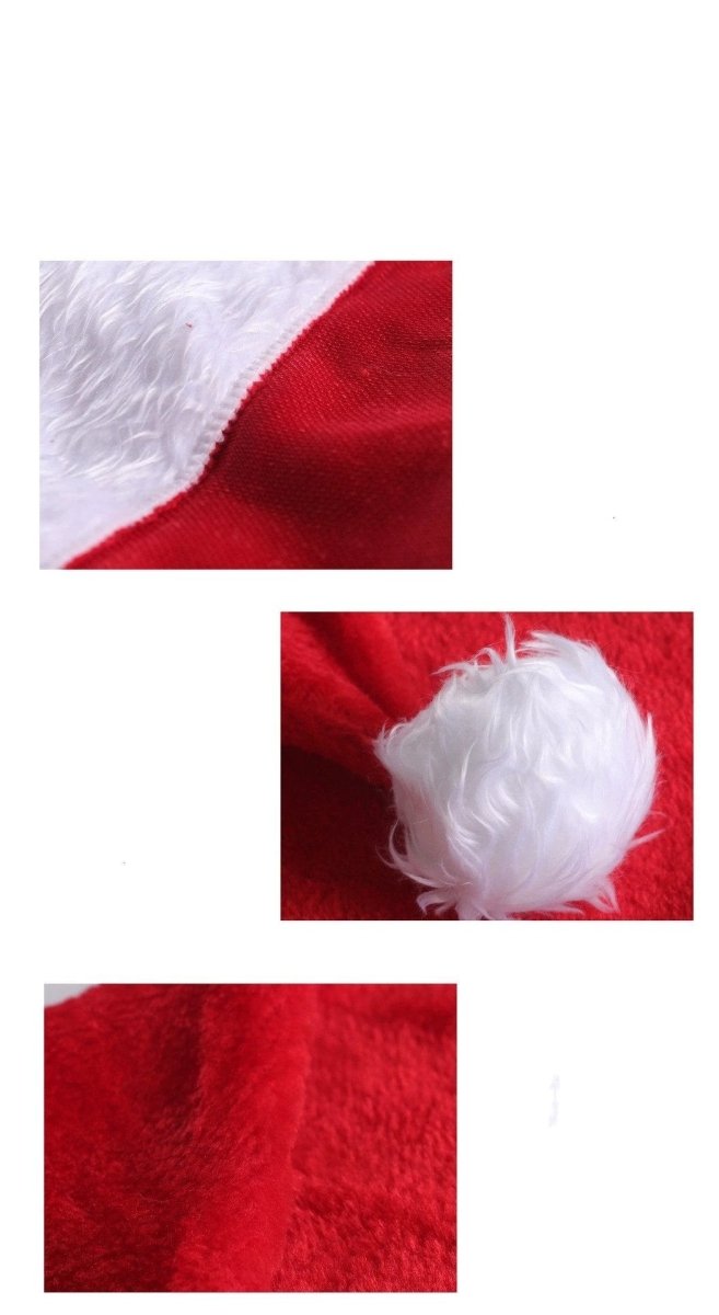 Mandotos Christmas Hat LED Light Plush Luminous Santa Hat For Children And Adults