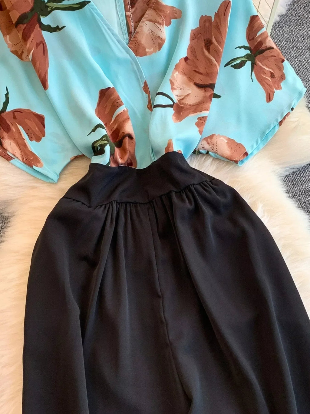 Printed Wide Leg Jumpsuit