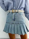 Pretty Little Patriot Pretty Little Patriot Pleated Denim Skirt — main product shot