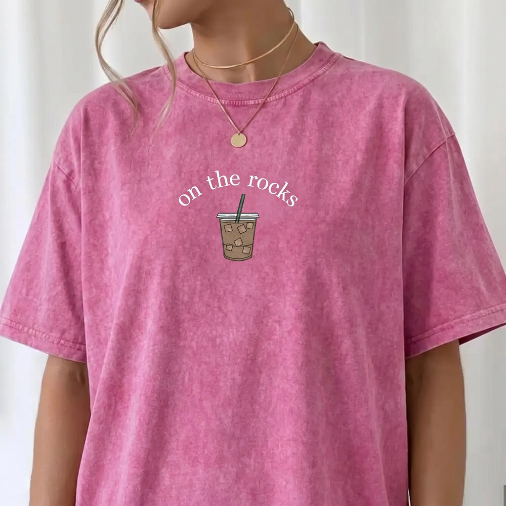 Washed Cotton Coffee T-Shirt – Vintage Graphic Caffeine Tee, Retro Lightweight Coffee Lover Shirt, Distressed Aesthetic Barista Streetwear