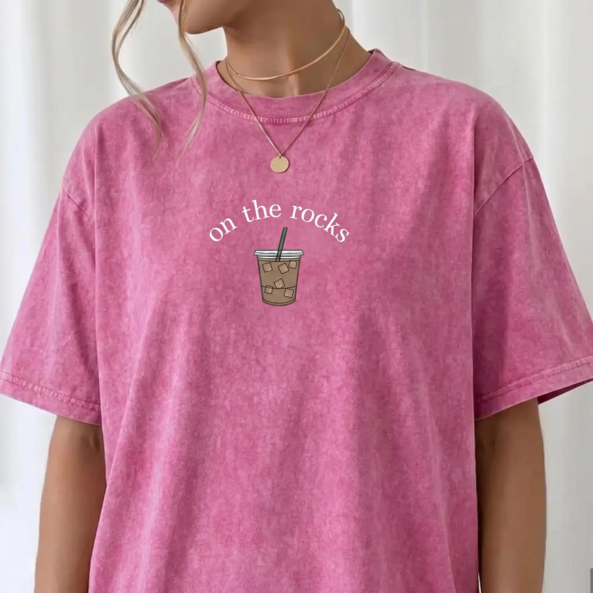 Washed Cotton Coffee T-Shirt – Vintage Graphic Caffeine Tee, Retro Lightweight Coffee Lover Shirt, Distressed Aesthetic Barista Streetwear