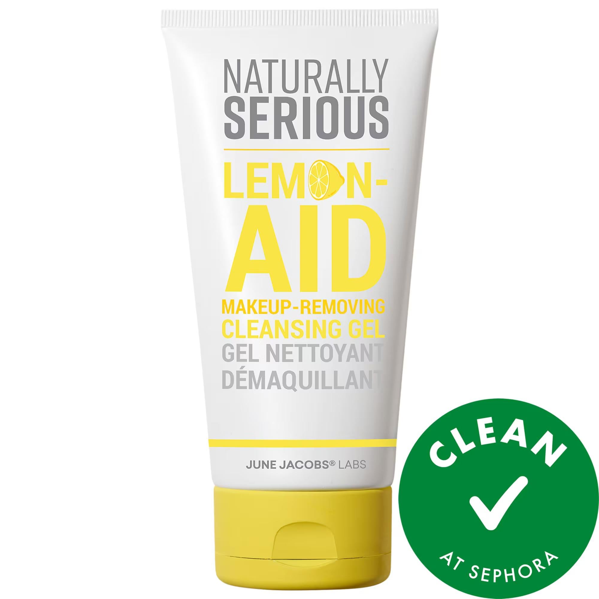 Lemon-Aid Makeup-Removing Cleansing Gel - Natural, Vitamin C-Rich Skincare for Normal to Oily Skin Types