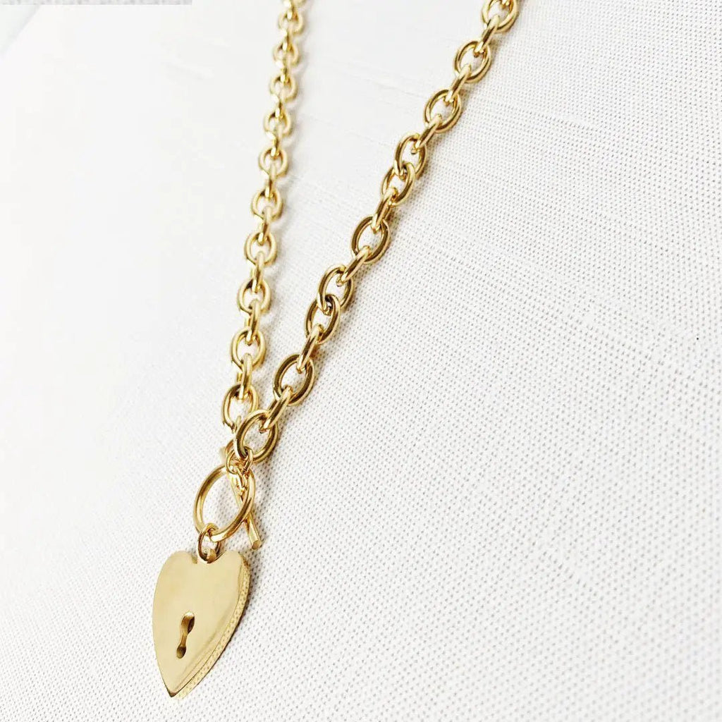 Heart Key Toggle Necklace