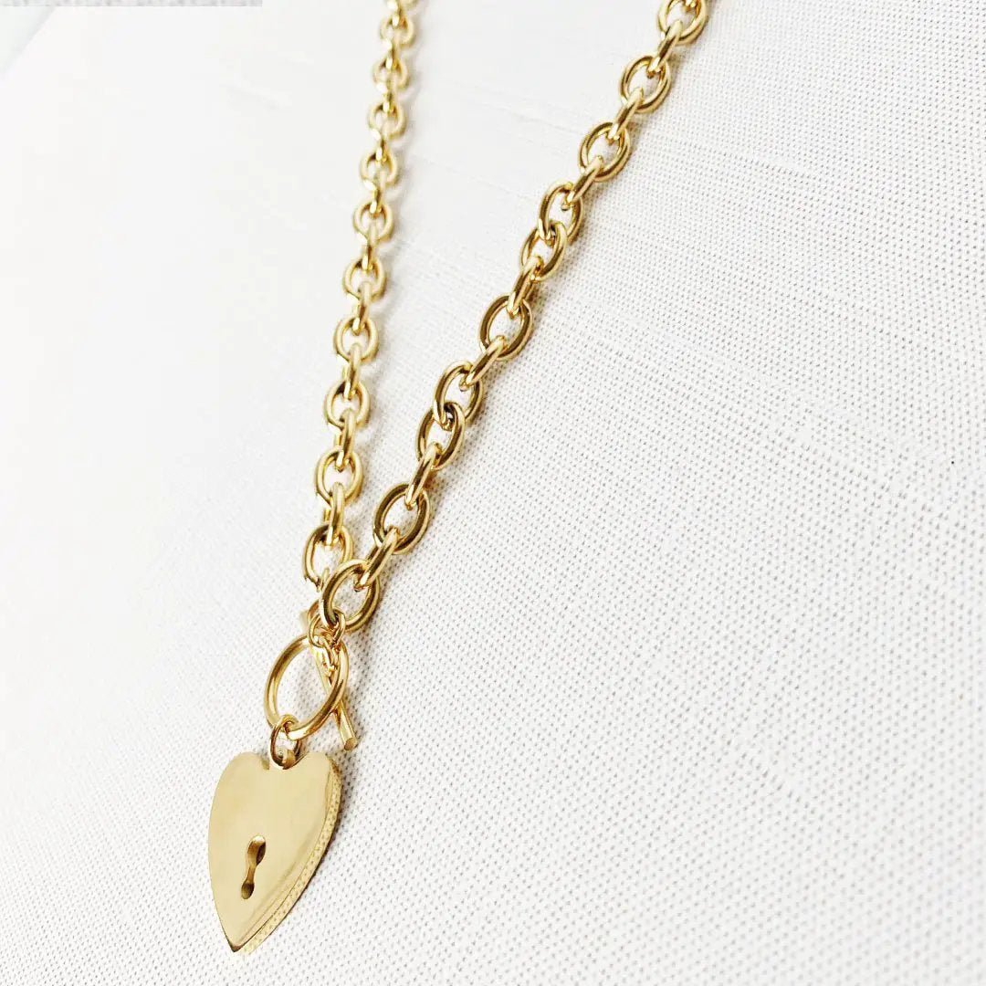 Heart Key Toggle Necklace