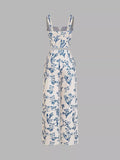 Floral Print Cami Top & Wide Leg Pants Set