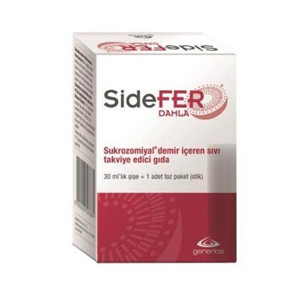 SideFER Iron Supplement Drops for Kids - 30ml Liquid Iron Supplement for Children Aged 4-10 Years
