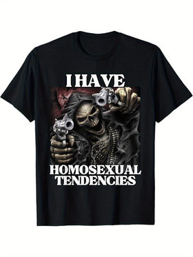 🦴 "I Have Homosexual Tendencies" Skeleton Meme T-Shirt