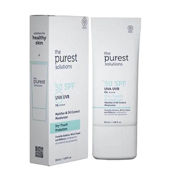 The Purest Solutions Face Sunscreen for Oily Skin - SPF50+ Non-Greasy Moisturizing UVA & UVB Protection