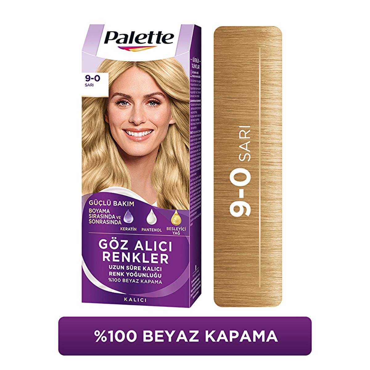 Palette 9-0 Sarõ Yellow Hair Dye: Vibrant, Long-Lasting Color with Keratin & Oils for Healthy, Shiny Hair