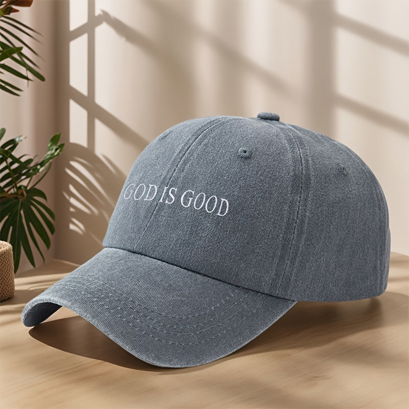 MyClosetAid [Vintage Baseball Cap] Embroidered "GOD IS GOOD" Design — alternative angle