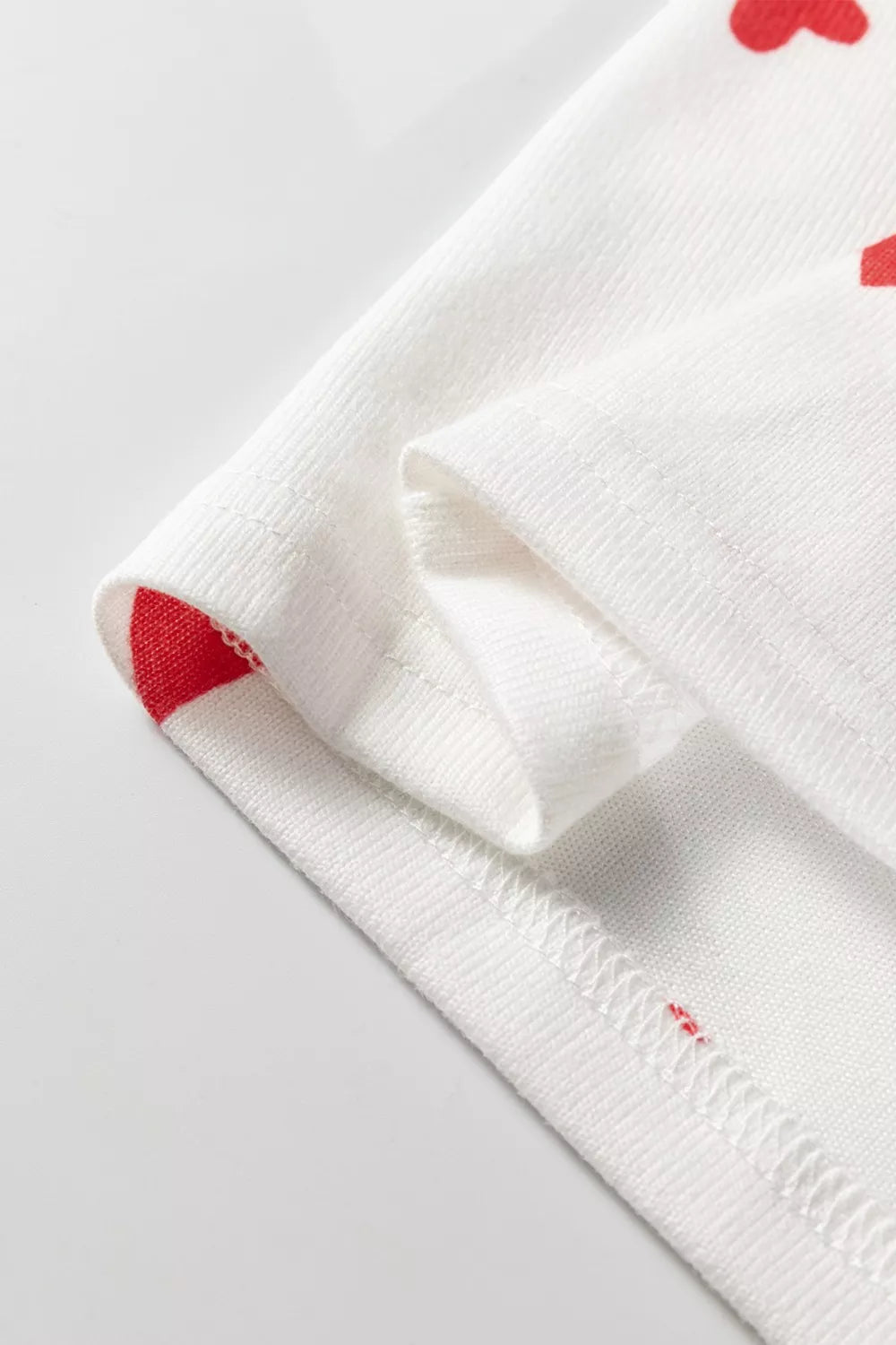 Hearts Printed Long Sleeve Top Drawstring Pants Lounge Set